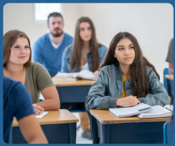 Estudiante tomando notas